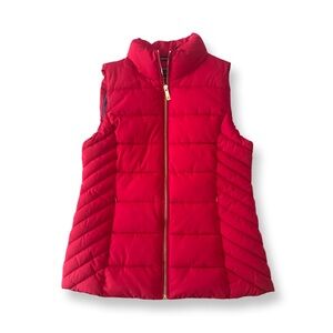 Tommy Hilfiger Red Quilted Puffer Vest